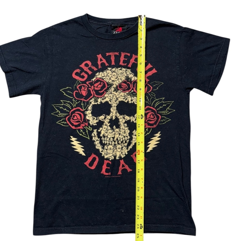 VTG Grateful Dead Skull Roses Lightning Bolt Black T Shirt‎ Zion Size S - Picture 5 of 8